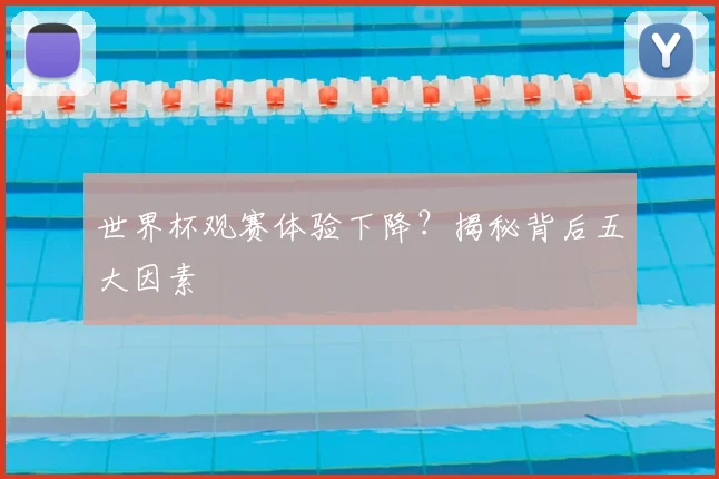 世界杯观赛体验下降?揭秘背后五大因素